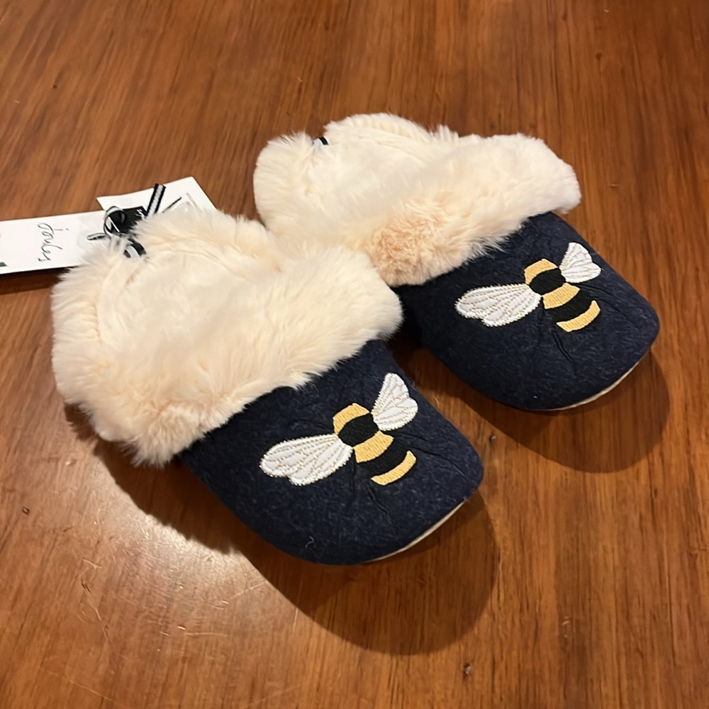 Joules Bee Slippers House Shoes new blue Women’s Size Small 5/6
